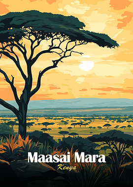 Maasai Mara Sunset Landscape