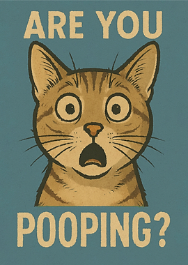 Surprised Cat Meme Are You Pooping