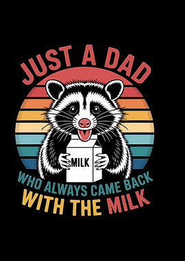 Raccoon Dad with Milk