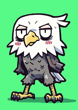 Angry Cartoon Eagle