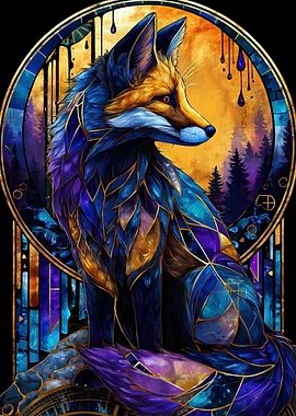 Fox in Stained Glass
