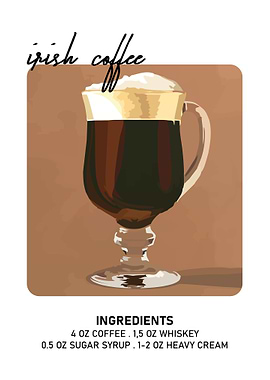 Irish Coffee Recipe Illustration