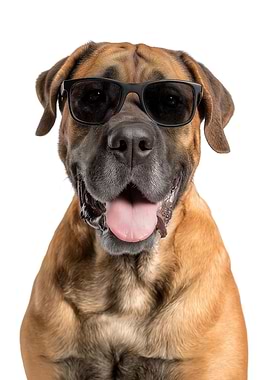 Cool Boerboel Dog with Sunglasses