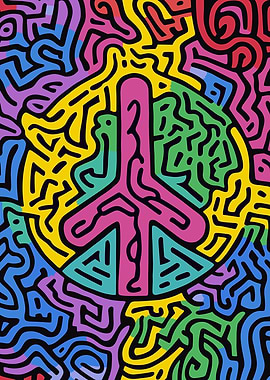 Peace Sign Pop Art
