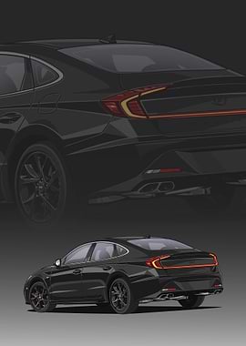 Black Hyundai Sonata N line
