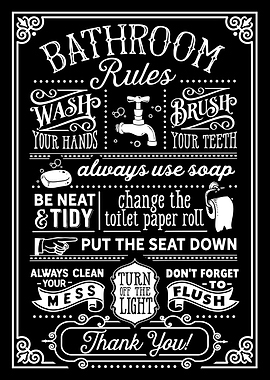 Bathroom Rules Poster