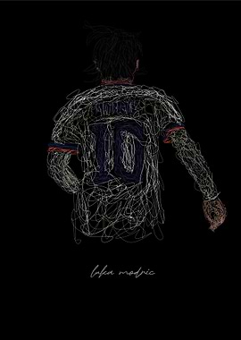 Luka Modric Line Art