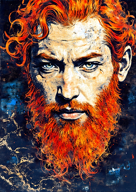 Portrait of a man with red hair