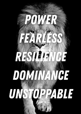 Lion Power Poster Inspirational