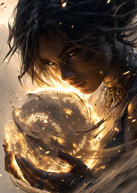 Mystic Woman Holding Glowing Orb