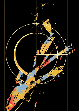 Guitarist with Golden Ratio Design