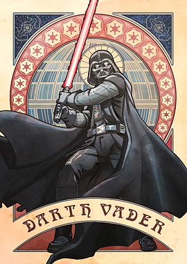 Darth Vader in Art Nouveau Style