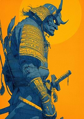 Samurai Warrior Illustration