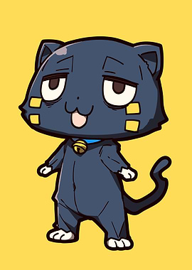 Cute Black Cat Cartoon
