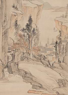 Ink Wash Landscape Painting