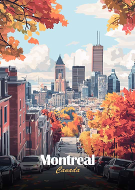 Montreal Cityscape in Autumn