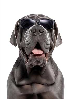 Cool Neapolitan Mastiff Dog with Sunglasses