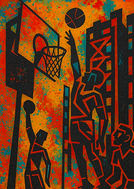Basketball Silhouette Art