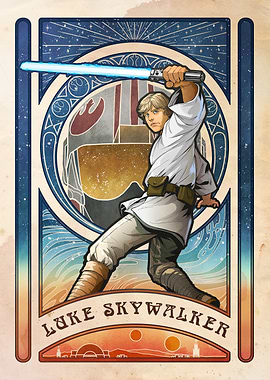 Luke Skywalker in Art Nouveau Style