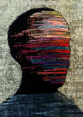 Abstract Portrait in Lines