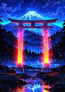 Mount Fuji Torii Gate