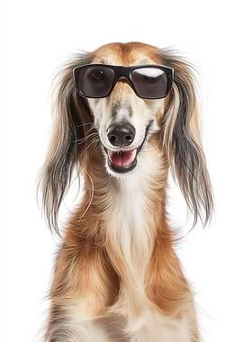 Cool Saluki Dog with Sunglasses
