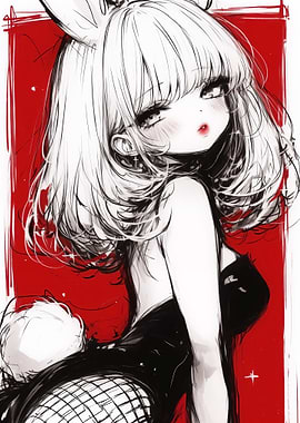 Anime Bunny Girl Illustration