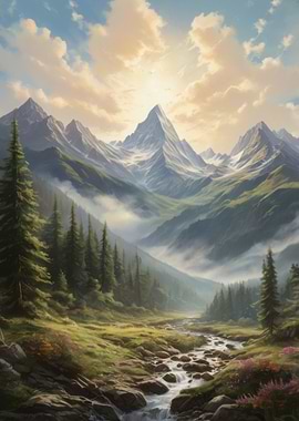Mountain Valley Landscape