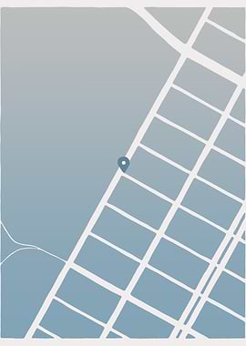Minimalist Map with Location Pin
