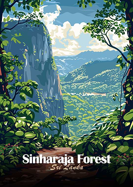 Sinharaja Forest, Sri Lanka Illustration