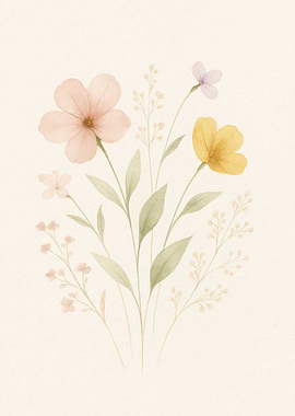 Watercolor Floral Bouquet Illustration