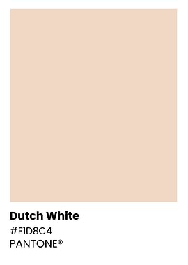 Dutch White Pantone Color Swatch