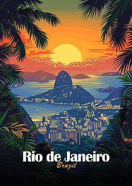 Rio de Janeiro, Brazil Travel Poster