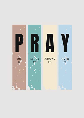 Pray Inspirational Text Art