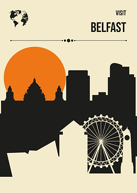 Visit Belfast Travel Poster