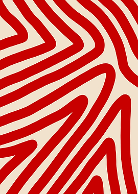 Red and Beige Abstract Pattern
