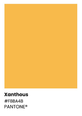 Xanthous Pantone Color Swatch