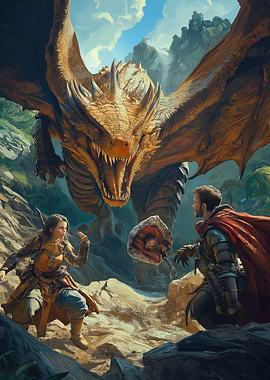 Dragon Encounter with Warriors