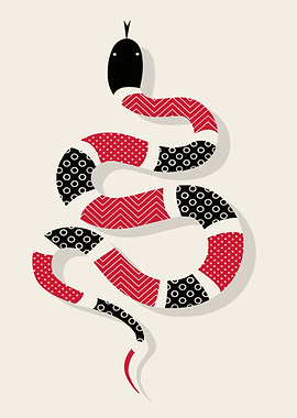 Stylized Snake Illustration