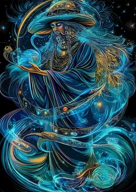Mystical Wizard with Orb