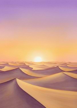 Desert Sunset Painting