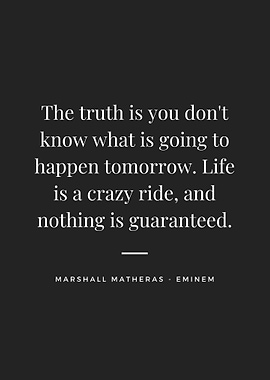 Eminem Quote: Life's Crazy Ride