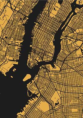 New York City Map Art Print