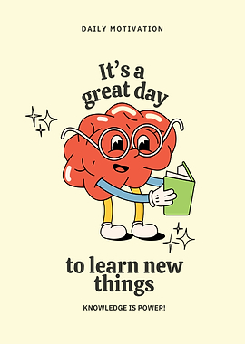 Brain Reading Book Motivation Poster