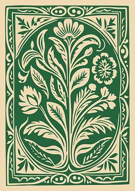 Floral Art Nouveau Illustration