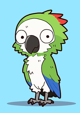 Cartoon Parrot Illustration