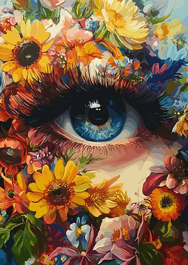 Floral Eye Painting