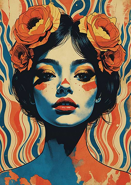 Retro Psychedelic Flower Power Vibe