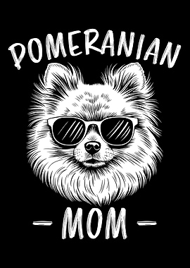 Pomeranian Mom with Sunglasses