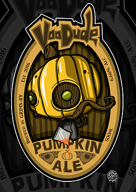 VooDude Pumpkin Ale Label Art